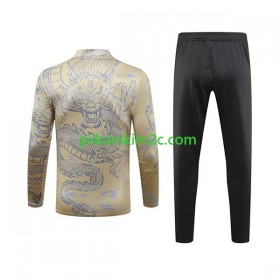 Real Madryt Dragon Komplet Bluzy Treningowe Żółty 2023/24